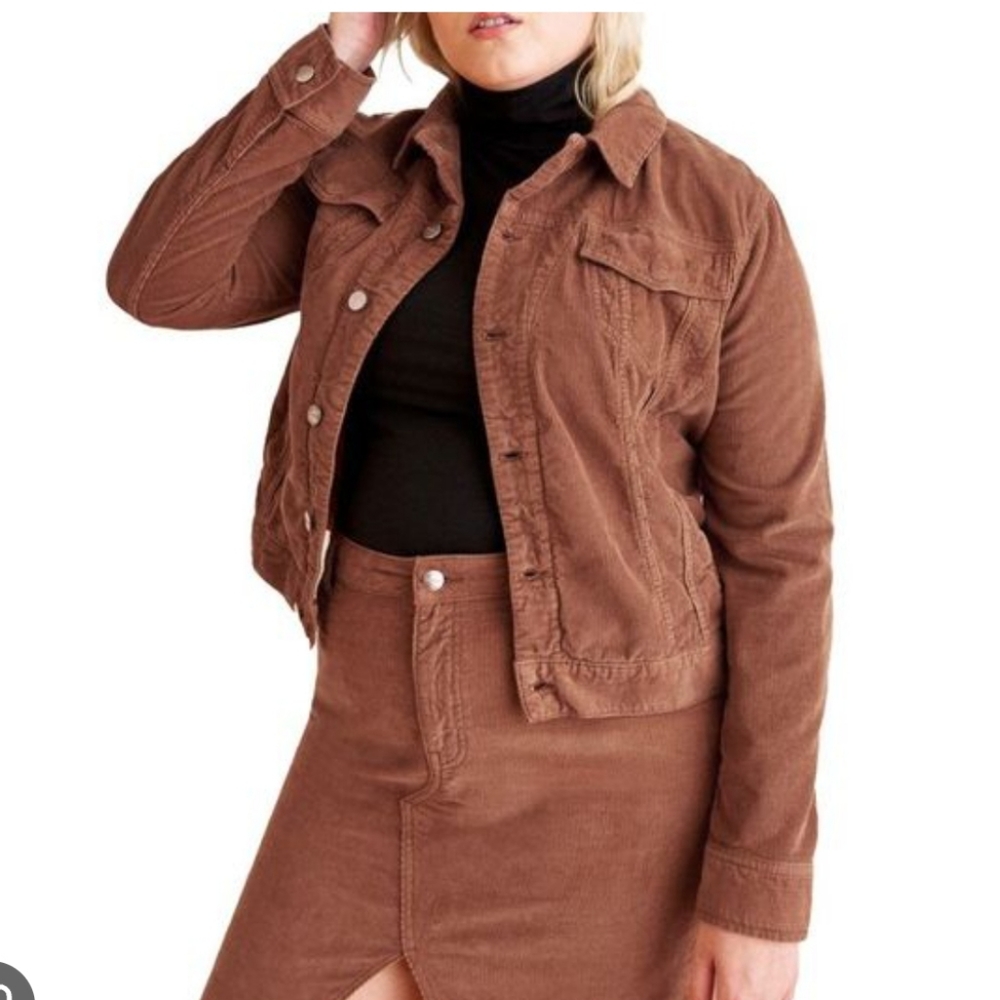 NWT Warp & Weft brown Courderoy Jacket xs